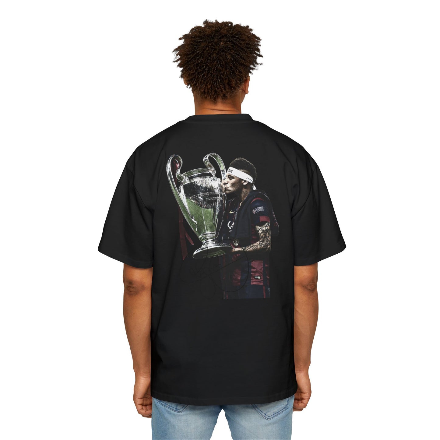 Neymar Signature Back Print Oversized Shirt