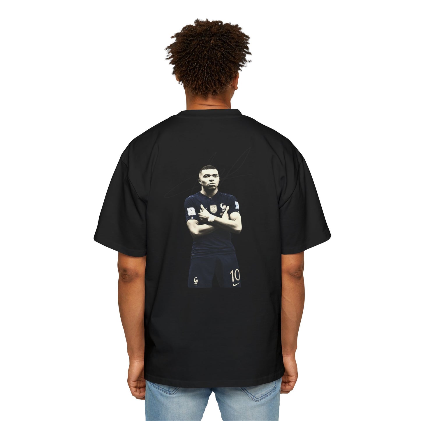 Mbappe Back Print Oversized Shirt