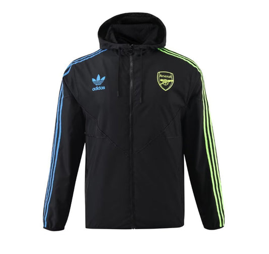 Arsenal Black Windbreaker Jacket
