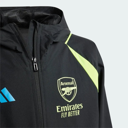 Arsenal Black Windbreaker Jacket