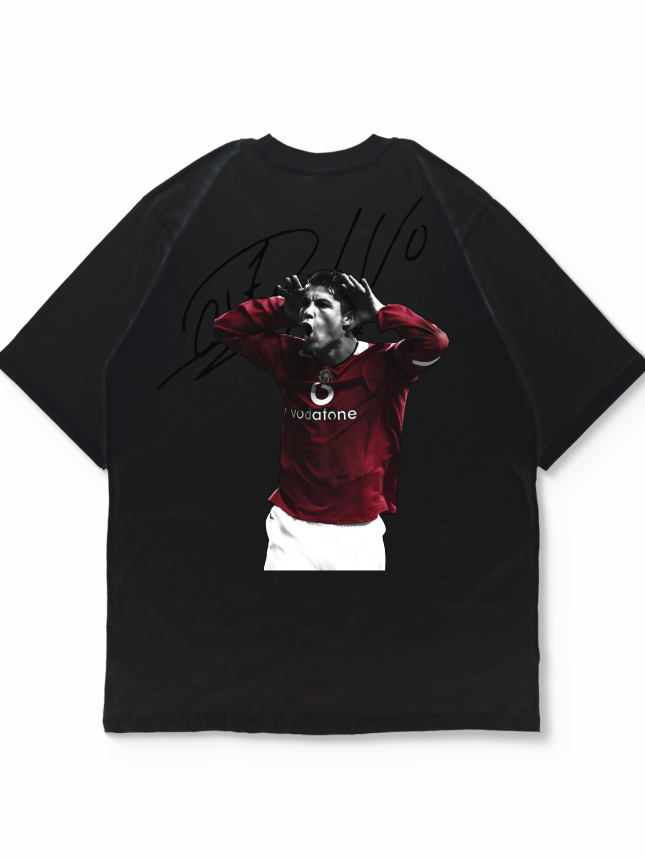 Young Cristiano Back Print Oversized Shirt