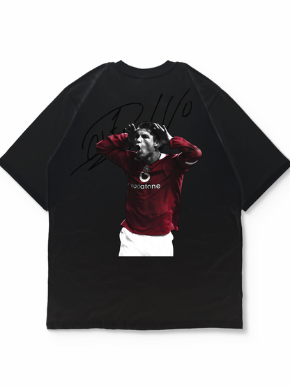 Young Cristiano Back Print Oversized Shirt