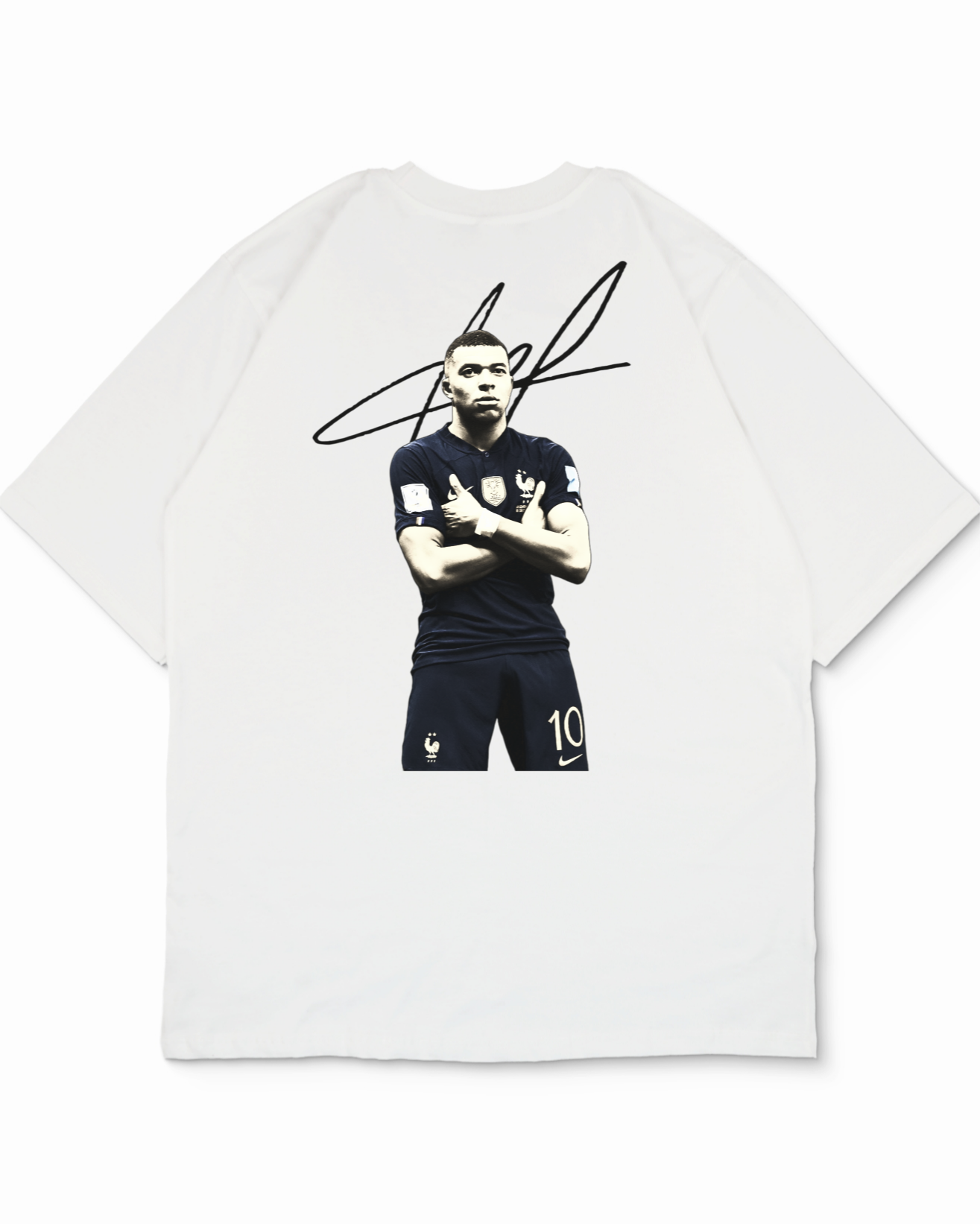 Mbappe Back Print Oversized Shirt