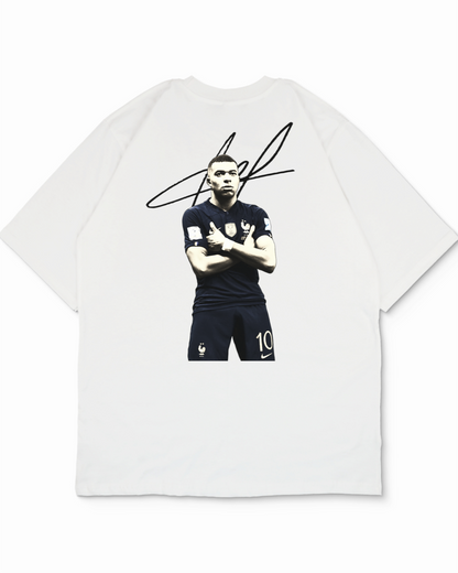 Mbappe Back Print Oversized Shirt