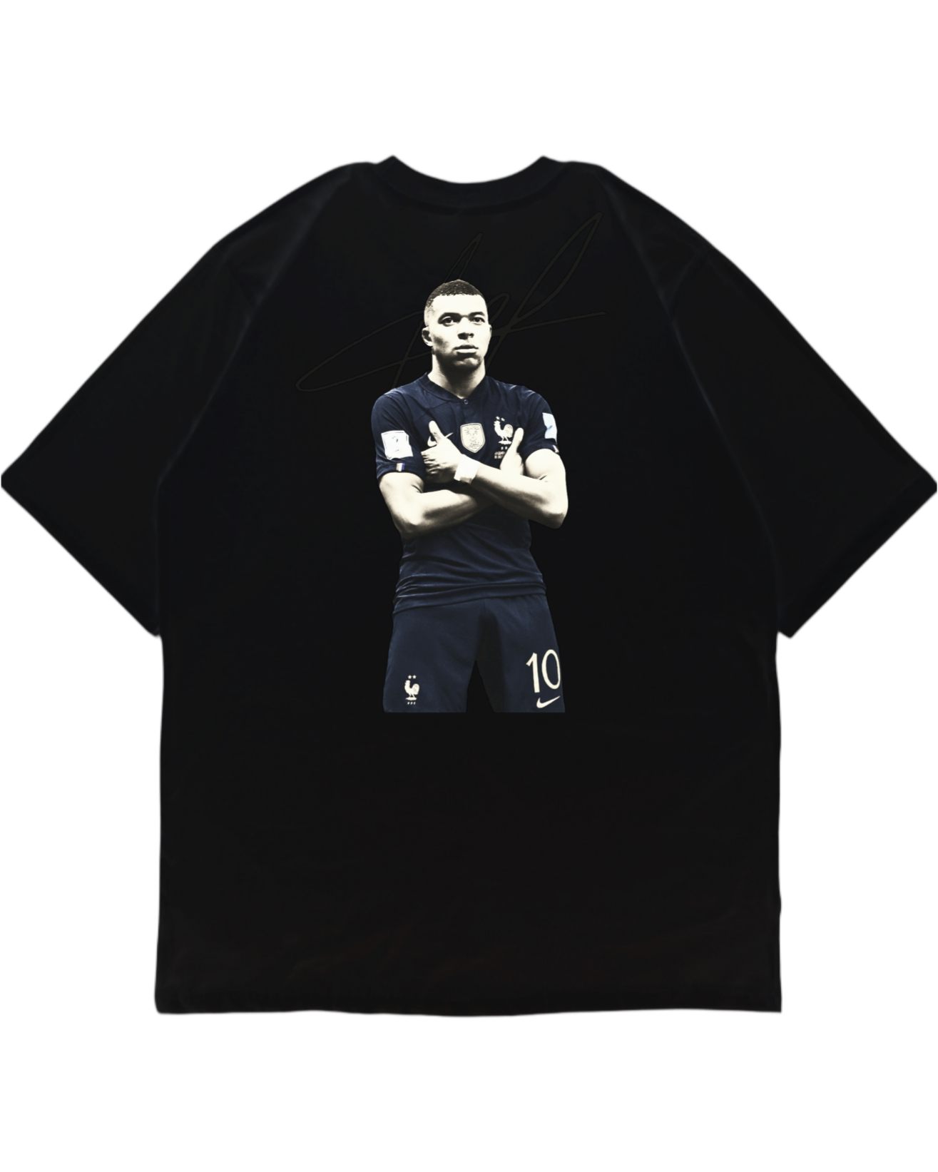 Mbappe Back Print Oversized Shirt