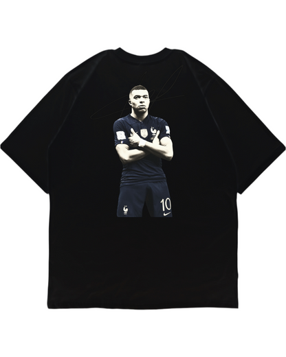 Mbappe Back Print Oversized Shirt